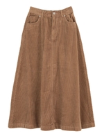 コーデュロイフレアスカート/ベージュ
