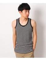 コットンワッフルタンクトップ/ブラック(319)
