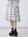 サイドプリーツチェックスカート/IVY