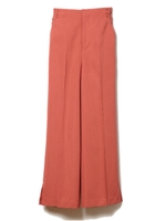 サイドボタンスセンタープレスパンツ/レッド