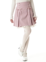 サイドレースアップAラインスカート/ピンク