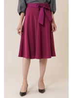 サテンストレッチスカート/ワイン(070)