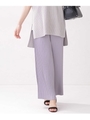 サテンプリーツパンツ/ライラック