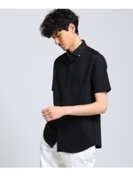 シアサッカーストライプ　ジャージシャツ/ブラック(019)