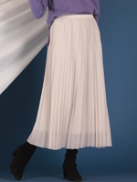 シフォンプリーツスカート/ライトグレー