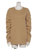 シャイニーニットプルオーバー/ベージュ