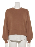 シャツドッキングニット/ベージュ