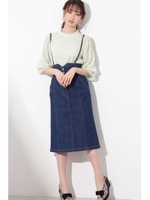 ストラップデニムスカート/ネイビー(120)