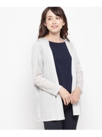 スラブトッパーカーディガン/ライトグレー(011)