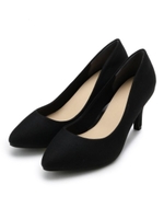 ソフトポインテッドパンプス７ｃｍ/ブラック(019)