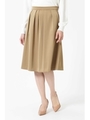 タックフレアカラースカート/ベージュ(040)