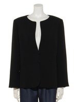 ダブルクレープノーカラーＪＫ/黒