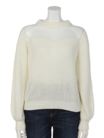 チュールドットシースルーニット/オフホワイト