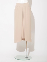 ツイルタックドレープスカート/ベージュ