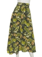 トロピカルヘムスカート/カーキ