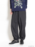 ナイロンダイヤモンドワッシャーラウンジパンツ/ブラック