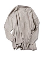 ニットソートップス/ベージュ