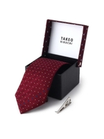 ネクタイ＆タイバーボックスセット[ メンズ タイ ギフト 箱 ]/ボルドー(964)