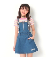 ハートジップ付ジャンパースカート/ブルー(019)