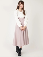 ハイウエストサロペットSK/ピンク
