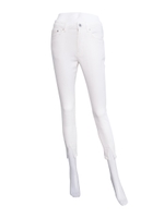 ハイウエストスキニーデニムスリットパンツ/ホワイト