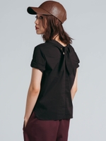 ハイネック2WAY衿ブラウス/ブラック