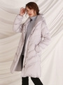 ハイマルチピーチ ロングダウンコート/ライトグレー