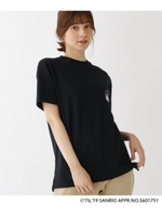 ハローキティ Hello Kitty 別注 バックプリント 半袖 Tシャツ/ブラック(019)