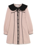 バイカラーストレートワンピース/ベージュ