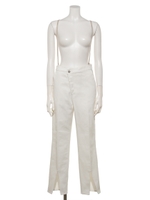 バックリボンサスペンダーデニム/WHITE