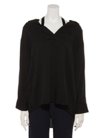 バックリボンブラウス/ブラック