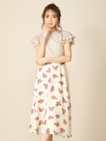 パターンＭＩＸオリジナルフレアスカート/ベージュ