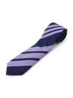 パネルランダムストライプ ネクタイ/ネイビー×パープル(593)
