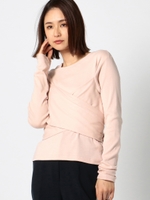 ビスチェ風カットロングＴシャツ/ピンク
