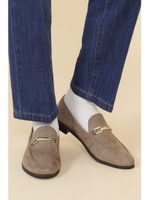 ビット付ローファー/ベージュ(040)