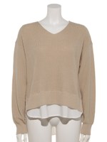 フェイクレイヤードニットA/ベージュ