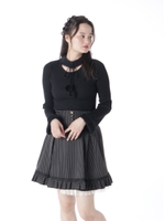 フェザーネックニット/クロ