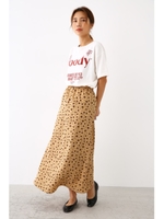 フラワー マキシスカート/柄BEG5