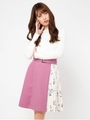 フラワープリーツアシメスカート/ピンク