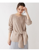 フロントラップニットプルオーバー/ベージュ(052)
