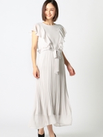 プリーツドレス/ライトグレー