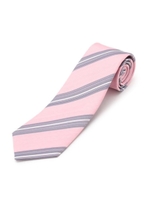 ヘアラインストライプ ネクタイ/ベビーピンク(371)
