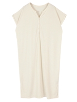 ヘンリーネックカットソーワンピース/アイボリー