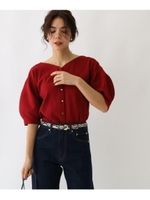 ホール袖ボリュームプルオーバー/ワインレッド(063)