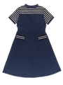 ボーダードッキングワンピース/ネイビー