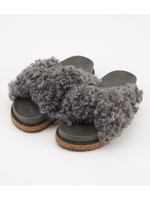 ボア クロス サンダル/GRY