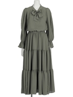 ボウタイデザインワンピース/GREEN