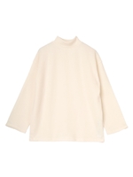 ボトルネックニットライクプルオーバー/ホワイト