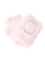 ボンボンファーつきノーフィンガーグローブ/ベビーピンク(071)