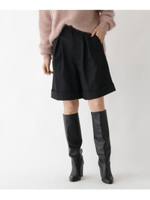 ポリツイルタックショートパンツ/ブラック(019)